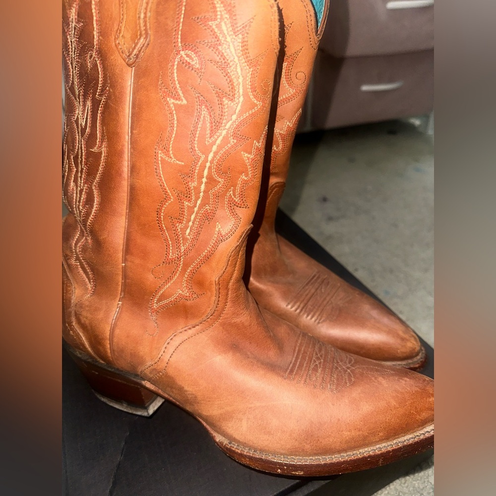 Nocona Brown Leather Combat Boots